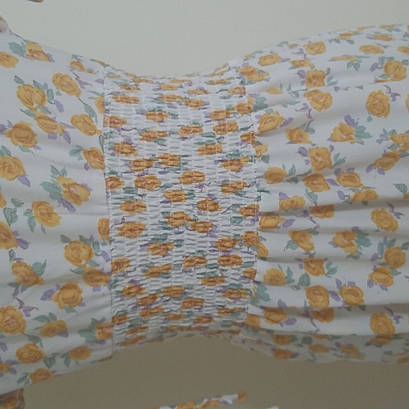 Ditsy Floral Plunge Tea Dress - Picture 6 of 8